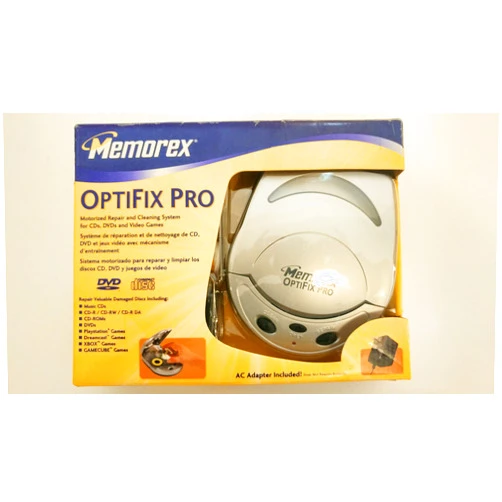 Memorex OptiFix Pro Motorized CD/DVD Scratch Repair Kit for CD/DVD Music, Movies, Game Discs