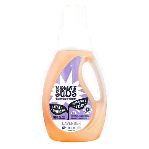 Molly's Suds Molly’s Suds Fabric Softener Liquid for Sensitive Skin | Vinegar-Powered, Infused with Essential Oils | Fights Static, Reduces Wrinkles, Deodorizes | Lavender, 50 Loads