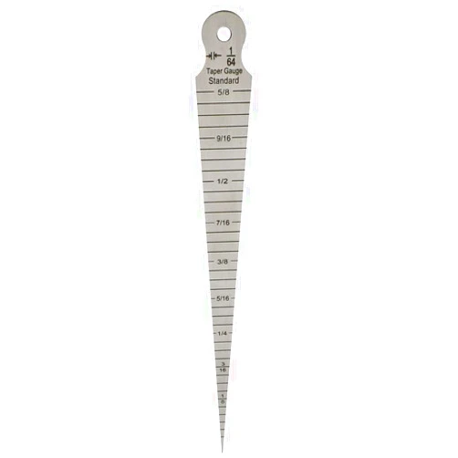 LingGan Taper Gage 1/8-5/8 Inch 1-15 MM Stainless Taper Welding Gauge Test Ulnar Inch & Metric Standard Aperture ruler