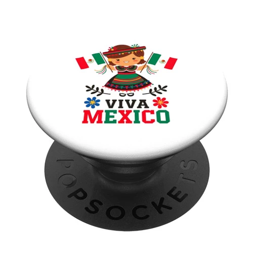 Viva Mexico Mexican Independence Day Girls Boys Kids Viva Mexico Little Girls Kids Toddler Mexican Mex PopSockets Adhesive PopGrip
