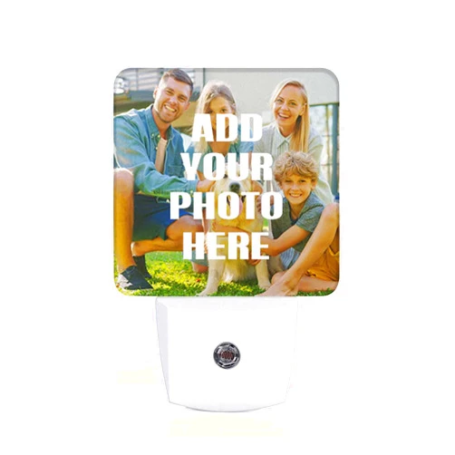 Numland Custom Plug in Night Lights,Customize Your Own Photo Text Logo Auto Dusk-to-Dawn Sensor Night Lamp Plug-in Home Decorative for Bedroom Bathroom Hallway