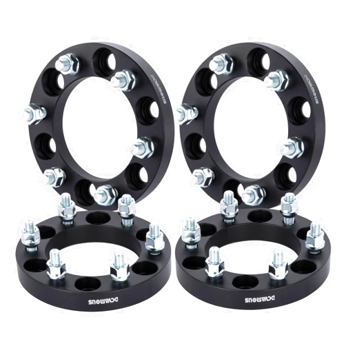DCVAMOUS 4PC Black 6x5.5 6x139.7 Wheel Spacers 1 Inch with 12x1.5 Studs Compatible with Toyota-Isuzu 1986-2024 4Runner | 2007-2014 FJ Cruiser | 2001-2024 Tacoma (6 Lug) | 2004-2012 Colorado Canyon