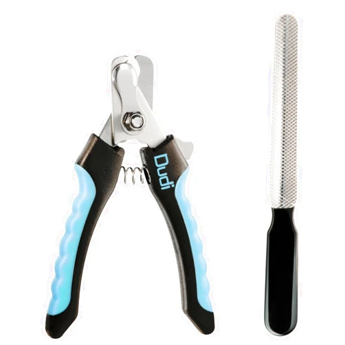 Dudi Pet Cat Nail Clipper for Indoor Cats with Razor Sharp Blade and Quick Safety Sensor to Avoid Overcutting - Professional Quality Easy to Use Dog Nail Trimmers for Small Breed with Dog Nail File
