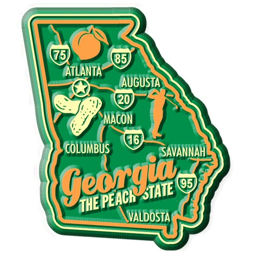 Classic Magnets Georgia Premium State Magnet by Classic Magnets, 2.2