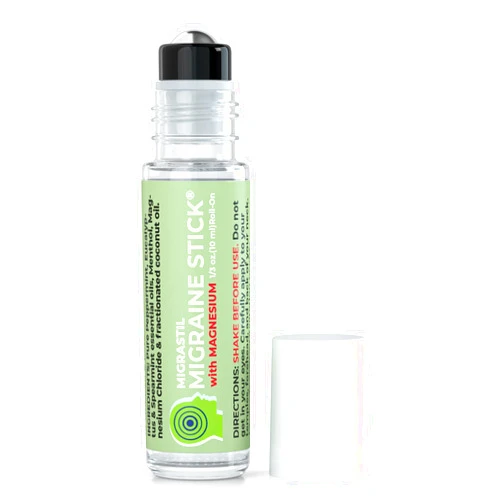 MIGRASTIL Migraine Stick with Magnesium Cooling Peppermint Eucalyptus Essential Oil Topical Magnesium for Headache Support. Made in The USA 10 ml