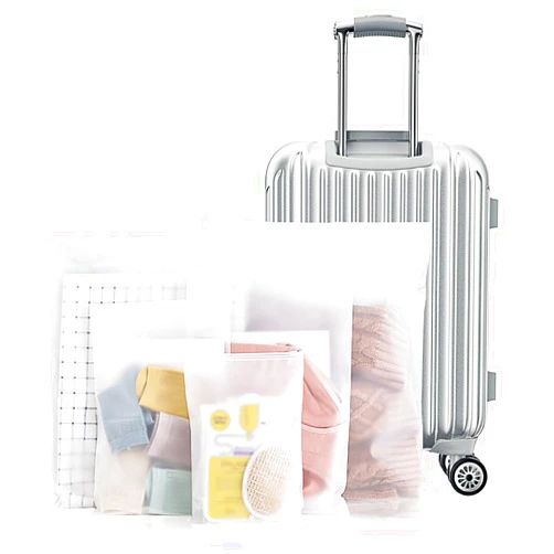 BieFuDan 30PCS Frosted Travel Storage Bags for Clothes,Zip-lock Seal Storage Bags Luggage Clothes Shoes Makeup Packing Pouch Organizer,Reusable Space Saver Packing Sacks Compression Bags (5 Size)
