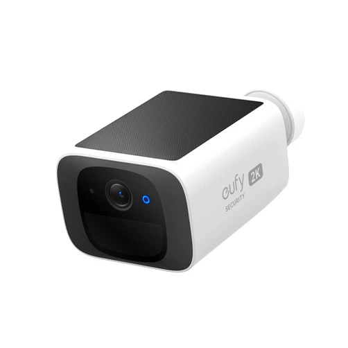 eufy Security SoloCam S220, Solar Security Camera, Wireless Outdoor Camera, Continuous Power, 2K Resolution, Wireless, 2.4 GHz Wi-Fi, No Monthly Fee, HomeBase 3 Compatible