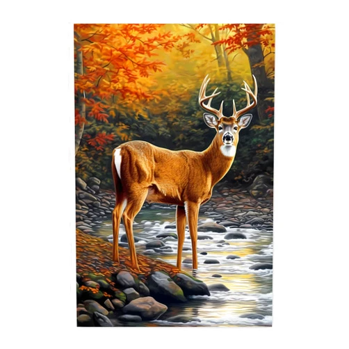 Worihut DIY Deer Theme Diamond Painting Kits for Adults - Deer at The Creek Diamond Painting, 5D Full Diamond Art Round Diamond Crafts Personalised Gift, Home Wall Decor 16x20 Inch