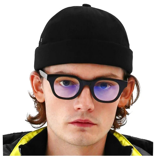 UNDERCONTROL Brimless Sailor Fisherman Vintage Leon Hat No Visor Skull Leather Strap Beanie Cap for Men&Women - Made in Korea