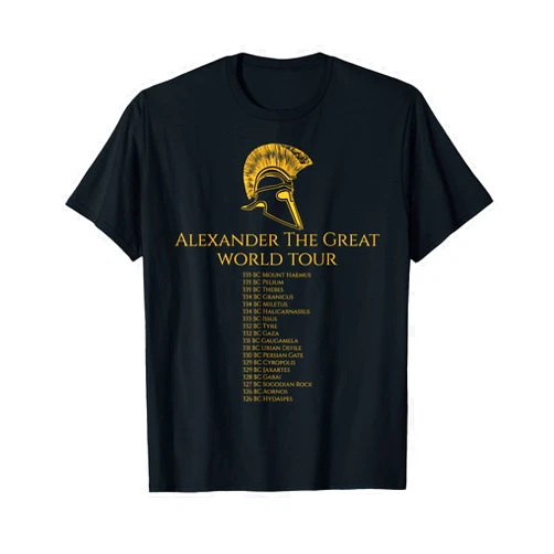 Ancient & Classical Greek History Gifts Ancient Greek History - Alexander The Great World Tour T-Shirt