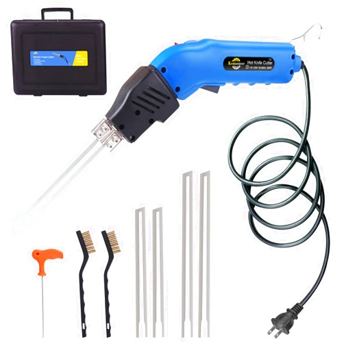 Komsepor Foam Cutter Electric Hot Knife Styrofoam Cutter Foam Cutting Tool Air Cooled Hot Knife Foam Cutter 200W 110-120V (4 Blades) for EPP, EPS, XPS, EVA, EPE, PU, KT Board, Sponge