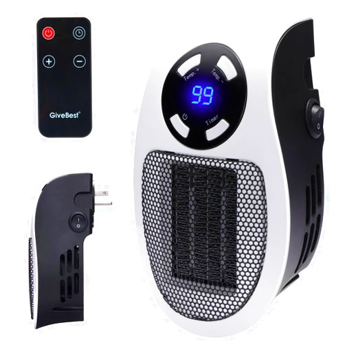 Brightown Wall Space Heater 350W&450W Remote Portable Electric Heater with Programmable Adjustable Thermostat, Overheat Protection, Precise LED Display, CSA Certification Safe Heater for Office Dorm Room