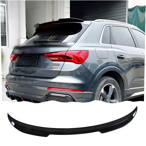Sts.Ev01 STSEV01 Rear Window Spoiler Roof Wing Compatible with Audi Q3 F3 SUV 2019-2025 S Line/Premium, Glossy Black Sport Style DeckLid Lip Exterior Accessories