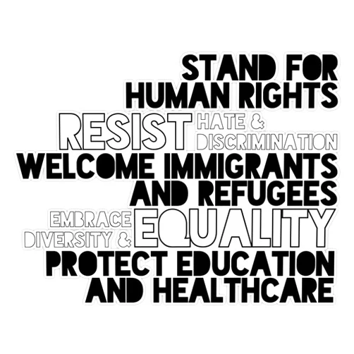 Glover Trading Human Rights Quote Protest Political Sticker Vinyl Bumper Sticker Decal Waterproof 5