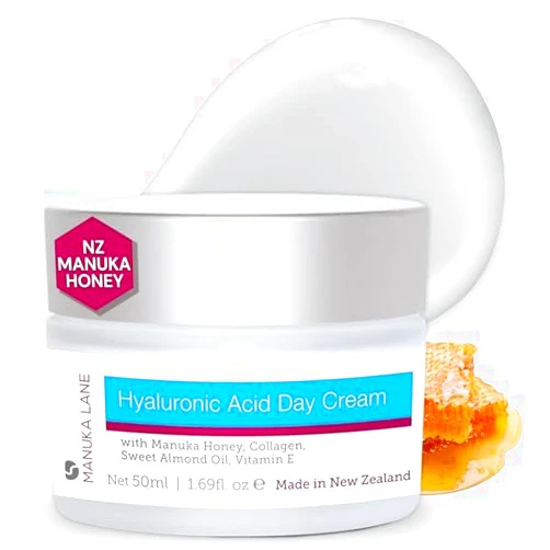Manuka Lane Hyaluronic Acid Day Cream for Face and Neck with Oat Kernel Extract, Camellia Seed Oil & Sweet Almond Oil | Plant Based Formula | Carefully formulated to keep your skin young and healthy!