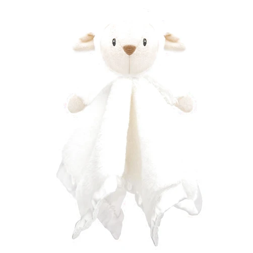 BEILIMU Baby Security Blanket for Boys Girls, Lovey Soft for Newborn Cute Lamb Snuggle Toy Plush Stuffed Animal, White 16 Inch