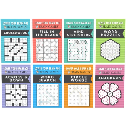 Publications International Ltd.,Brain Games Brain Games Booklet Set - Lower Your Brain Age Variety Puzzles (8 Booklets)