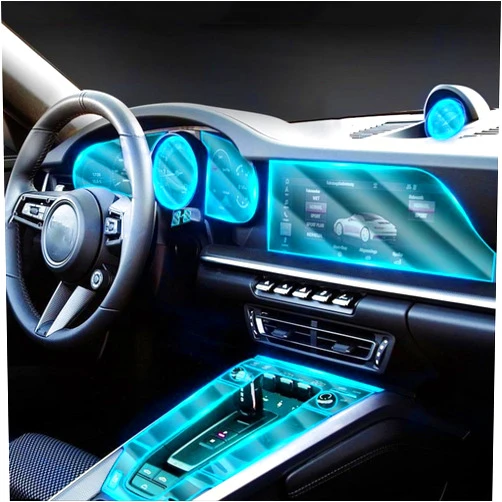 JCAKES Car Interior Center Console Transparent TPU Protective Film Anti-Scratch Gear Panel Repair Film，for Porsche 911 2019-2022 992