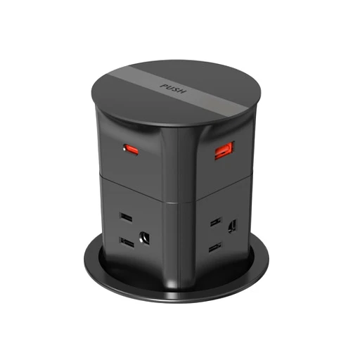 ANNQUAN Automatic Pop Up Outlet for Countertop,20W USB-C Fast Charging Power Station,3.15