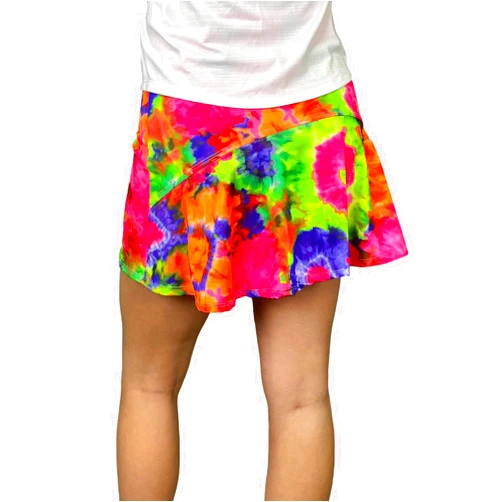 Smash Dandy Pink Tie Dyed Flutter Style Golf/Tennis Skort/Skirt