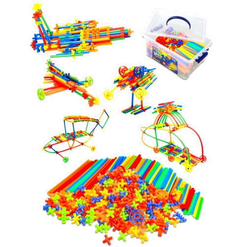 Tcnroy 600PCS STEM Building Toys, Straw Constructor Toys Up Grade Engineering Building Sets for Kids Develops Motor Skills and Logic Thinking, Fun Educational Toy Great for Gift