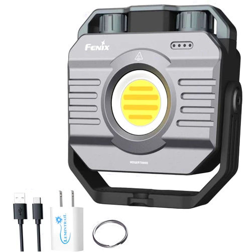 Fenix CL28R 2-in-1 Camping Lantern and Portable Work Light, 2000 Lumens, Rechargeable, Color Adjustable White LED with Red LED, with a USB Wall Plug