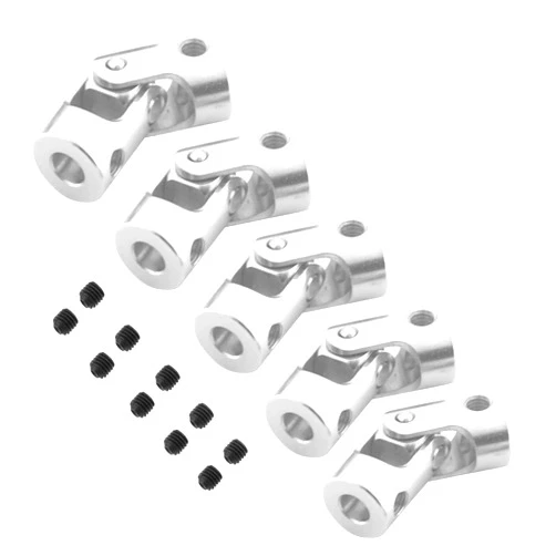 Vgoohobby 5Pack Vgoohobby Universal Rotatable Steering Shaft U Joint Coupling Motor Connector Coupler for RC Car Robot Crawler Boat (4mm to 4mm)
