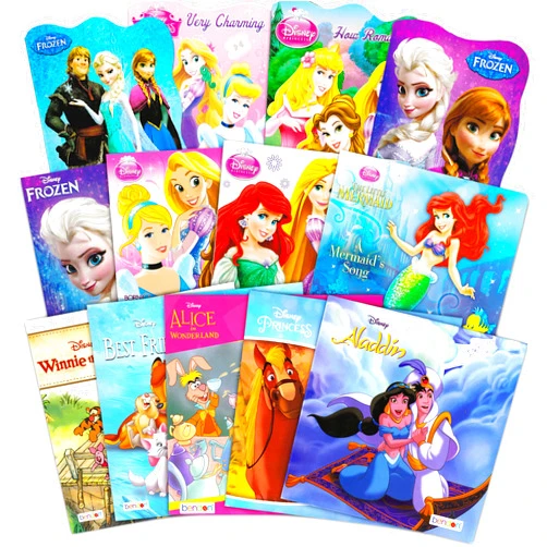 Bendon Publishing Disney Frozen Pixar Princess Board Book Ultimate Set ~ Bundle Includes 12 Books for Toddlers Featuring Elsa, Ariel, Aladdin, Belle, and Other Disney Favorites
