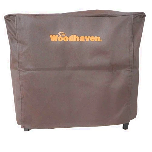 Woodhaven 3 Foot Waterproof Full Cover - Covers 1/8 Cord Outdoor Firewood Rack - Reinforced Vinyl With Front Opening Straps - Keeps Logs Dry (Brown)
