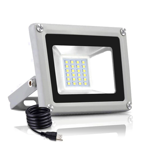 Getseason LED Flood Light,20W,2000LM,6000-6500K Cold White,Waterproof IP65,LED Flood Light US 3-Plug Outdoor and Indoor Security Lights Super Bright Floodlight for Garage, Garden, Lawn,Yard (Cold White, 20W)