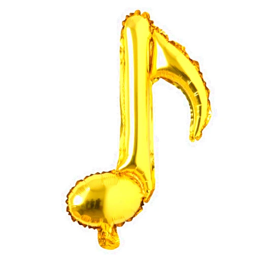 REIANS Musical notes foil mylar balloons Wedding birthday party supplies inflatable wedding decorations supplies helium balloon (Single Note Gold)