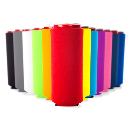 Your Dream Party Shop Slim Can Cooler Sleeves 12 Pack - Blank Skinny Can Cooler 12oz Foldable - Neoprene Can Cooler - Slim Can Insulator, Slim Beverage Cooler for Beer & Soda - Sublimation Can Cooler (Assorted)