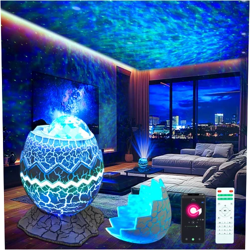 FlyEagle Star Projector Night Light, Galaxy Projector for Bedroom, 15 Color Mode Built-in 8 White Noise, and Bluetooth 5.1 Speaker, Remote & App Control, Timer Function, Christmas Light Projector for Kids