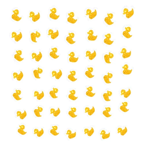 PINKAAJ Set of 100 Duck Confetti, Gold Glitter Paper Scatter, Party Smash Cake Decor, Animal Themed Birthday Decor