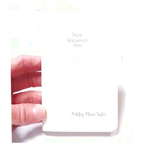 PACIDOODLE Personalized Engraved Baby Bible (White)
