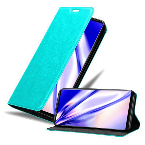 Cadorabo Book Case Compatible with Sony Xperia 1 III in Petrol Turquoise - with Magnetic Closure, Stand Function and Card Slot - Wallet Etui Cover Pouch PU Leather Flip