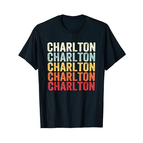 Charlton Massachusetts Charlton MA Retro Vintage Text T-Shirt