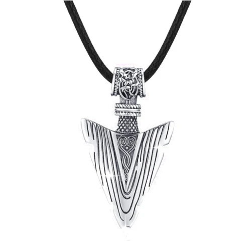 StoryEtain Viking Arrowhead Necklaces S925 Sterling Silver Cool Necklaces for Men Punk Hip Hop Viking Jewelry for Friends Brothers Husband Gift
