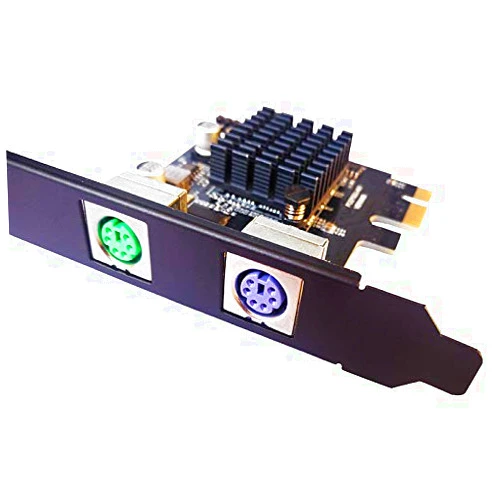 JXSZ PCI-Express to 2xPS2 PS/2 Keyboard and Mouse Port Expansion Card Without USB Ports