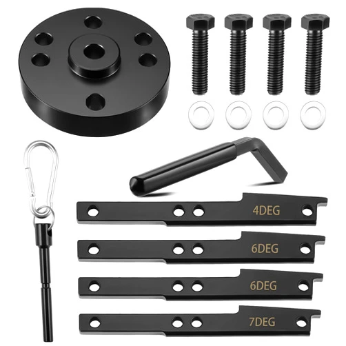 GEARZAAR 3163021 Cam Timing Tool Kit+ 3163530 Engine Brake Adjustment Tool 7mm for Cummins ISX QSX 2007-2017 Enigine, Cam Gear Puller and 4/5/6/7 Degress Cam Timing Wedge Replaces 3163069 3163020