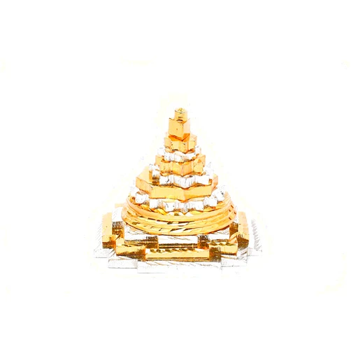 RUDRADIVINE Brass and Other Mix Metal Meru Shree Yantra Shri Laxmi Yantra Brass Yantra (Pack of 1) 2x2 inch