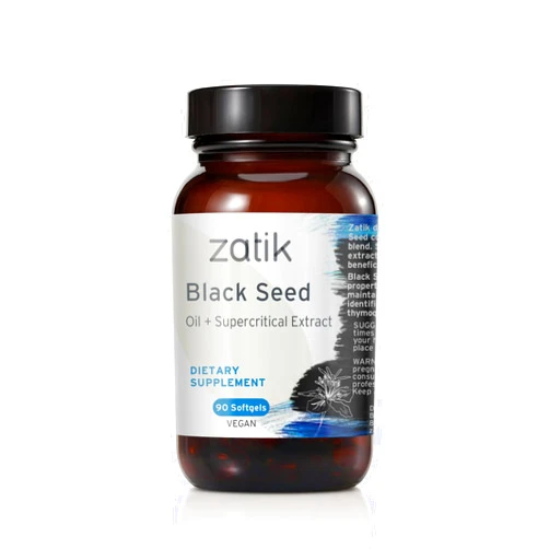 Zatik Naturals - Black Cumin Seed Oil & Supercritical Extract, Cold Pressed, Unrefined, USDA Organic, Gluten Free, Vegan, 90 Vegan Softgels