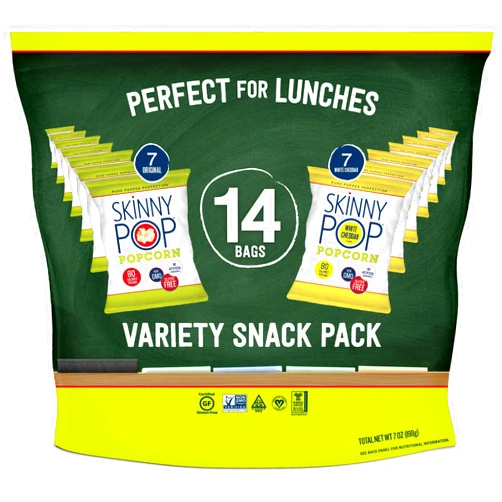 SkinnyPop Variety Pack, 0.5 Oz, 14 Ct