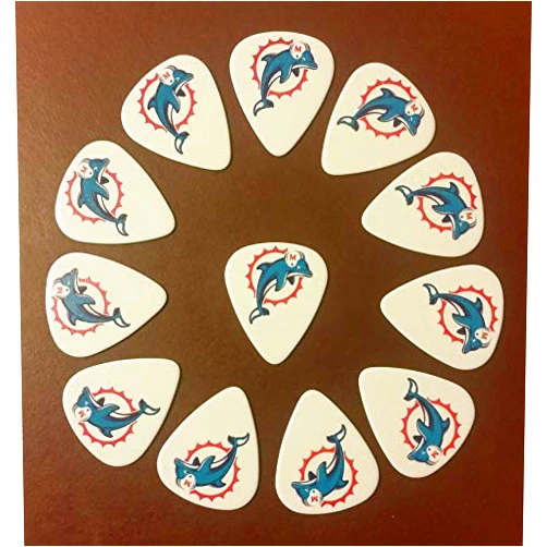 Generic imprinted guitar picks Dolphins Logo Guitar Picks (12 picks) - (Buy 2, save 50% on 1)