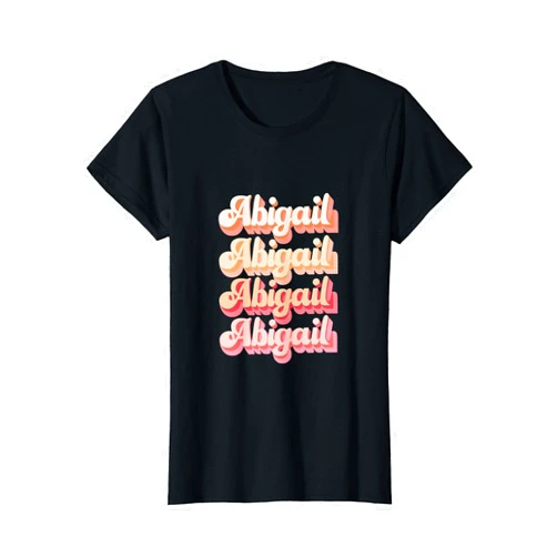 Cool Personalized Name Tees & Co. Personalized Customized Abigail Love Retro Vintage Design T-Shirt