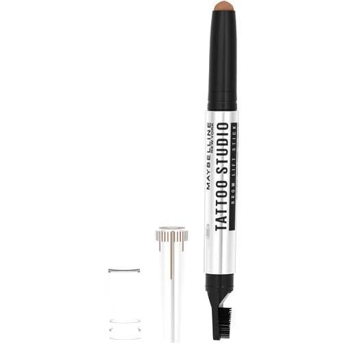 Maybelline TattooStudio Brow Lift Stick Makeup with Tinted Wax Conditioning Complex, Soft Brown, 1 Count
