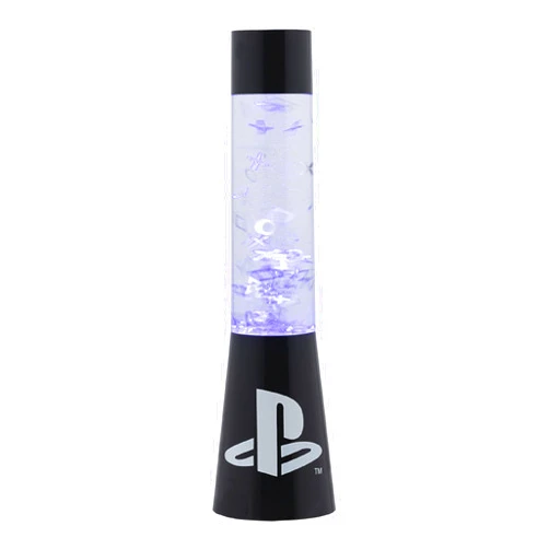 Paladone, 33 cm, PlayStation Glitter Flow Lamp Night, Bedroom Décor Mood Light