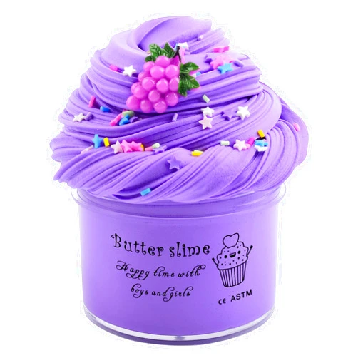 NANFANGLI Purple Grape Butter Slime, Super Soft and Non-Sticky, for Kids Education, Party Favor, Stress Relief Toy for Girls and Boys(7oz 200ML)