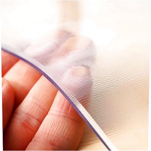Catsandy Clear Table Protector 2mm Thick for Dining Room Table Plastic Table Cover Clear Desk Mat Clear Table Protector for Coffee Table Writing Desk Dining Room (Frosted 2mm, 24 x 48 Inches)