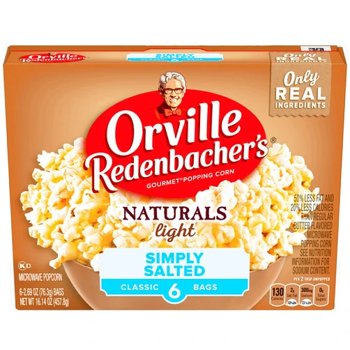 Orville Redenbacher's Naturals Simply Salted Popcorn, Classic Bag, 6-Count